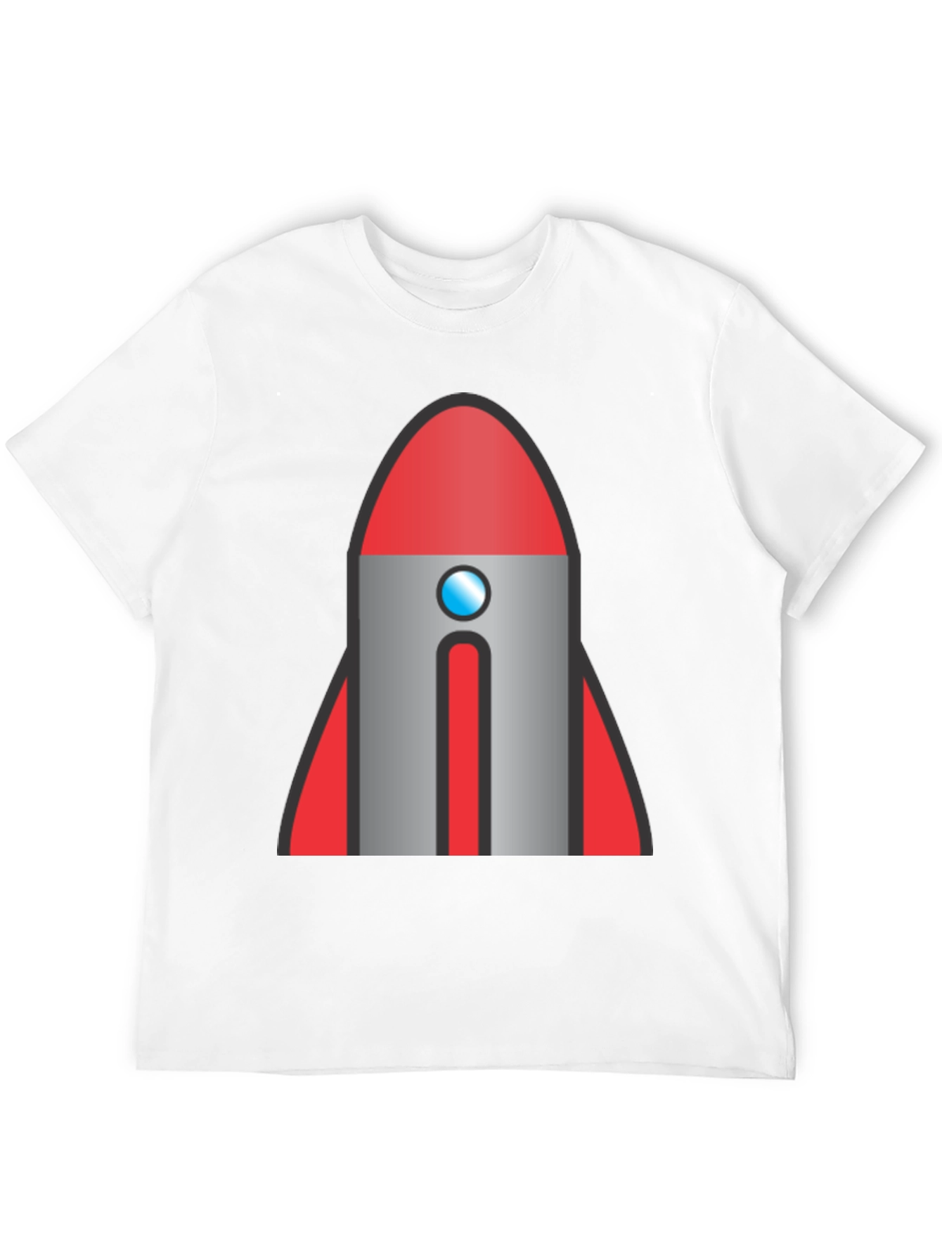 Black Retro Rocket Graphic T-Shirt - Classic Style view 12