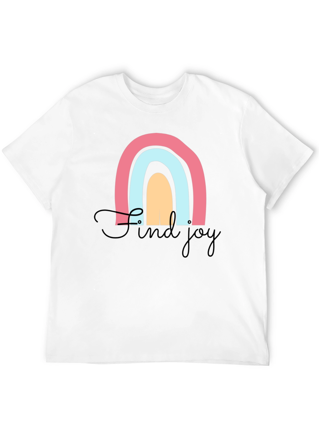 Black Find Joy Rainbow Graphic T-Shirt - Black view 12