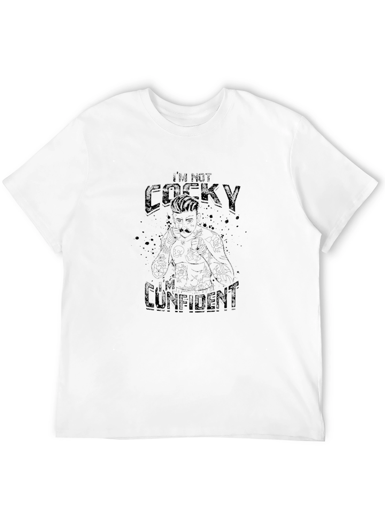 Black I'm Not Cocky Confident Boxer Graphic T-Shirt view 12