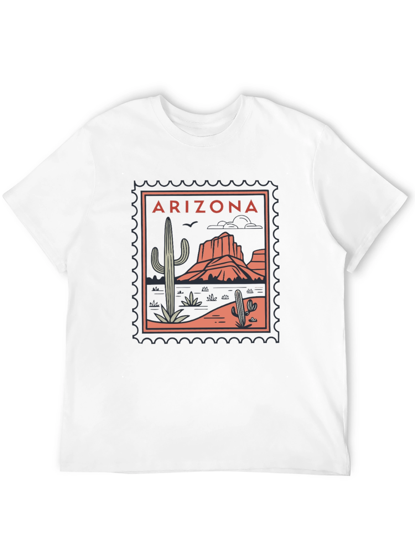 Black Arizona Desert Graphic Tee - Black Cotton T-Shirt view 12
