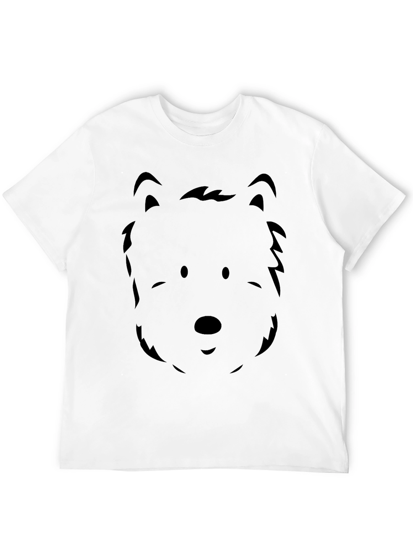 Black Dog Face Graphic Tee - Men's Black T-Shirt view 12