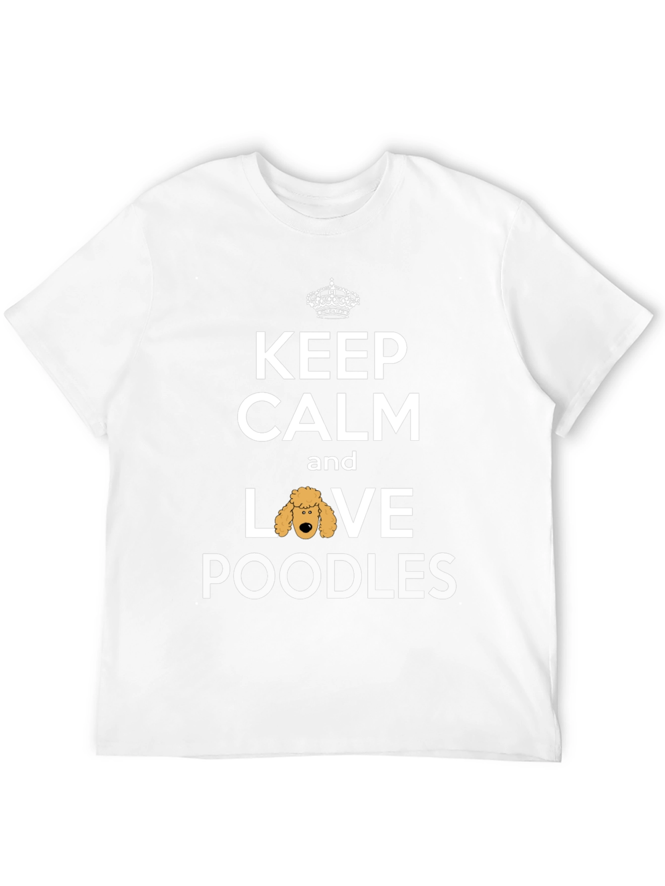 Black Keep Calm and Love Poodles T-Shirt view 12