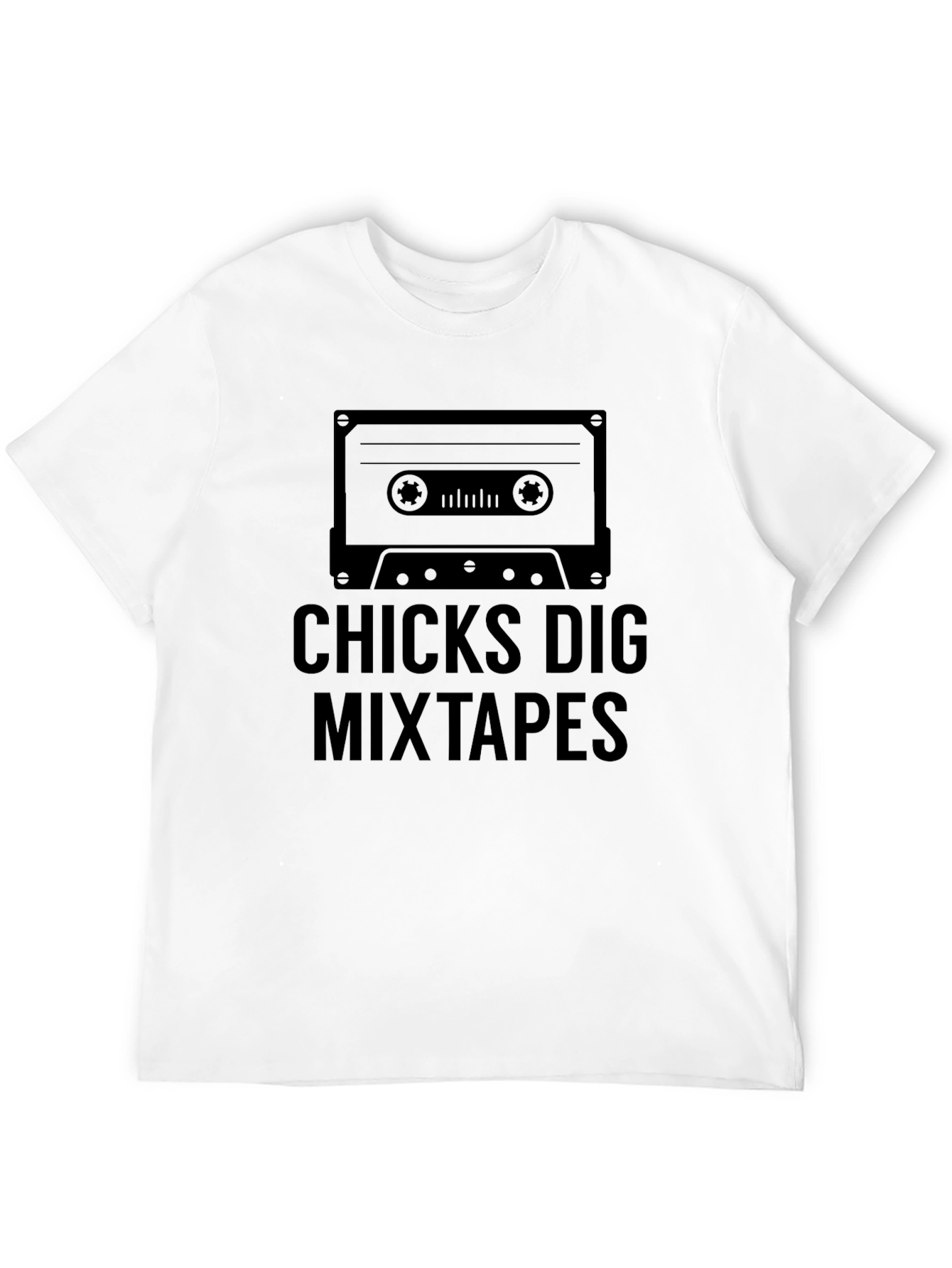 Black Chicks Dig Mixtapes Graphic Tee - Black view 12