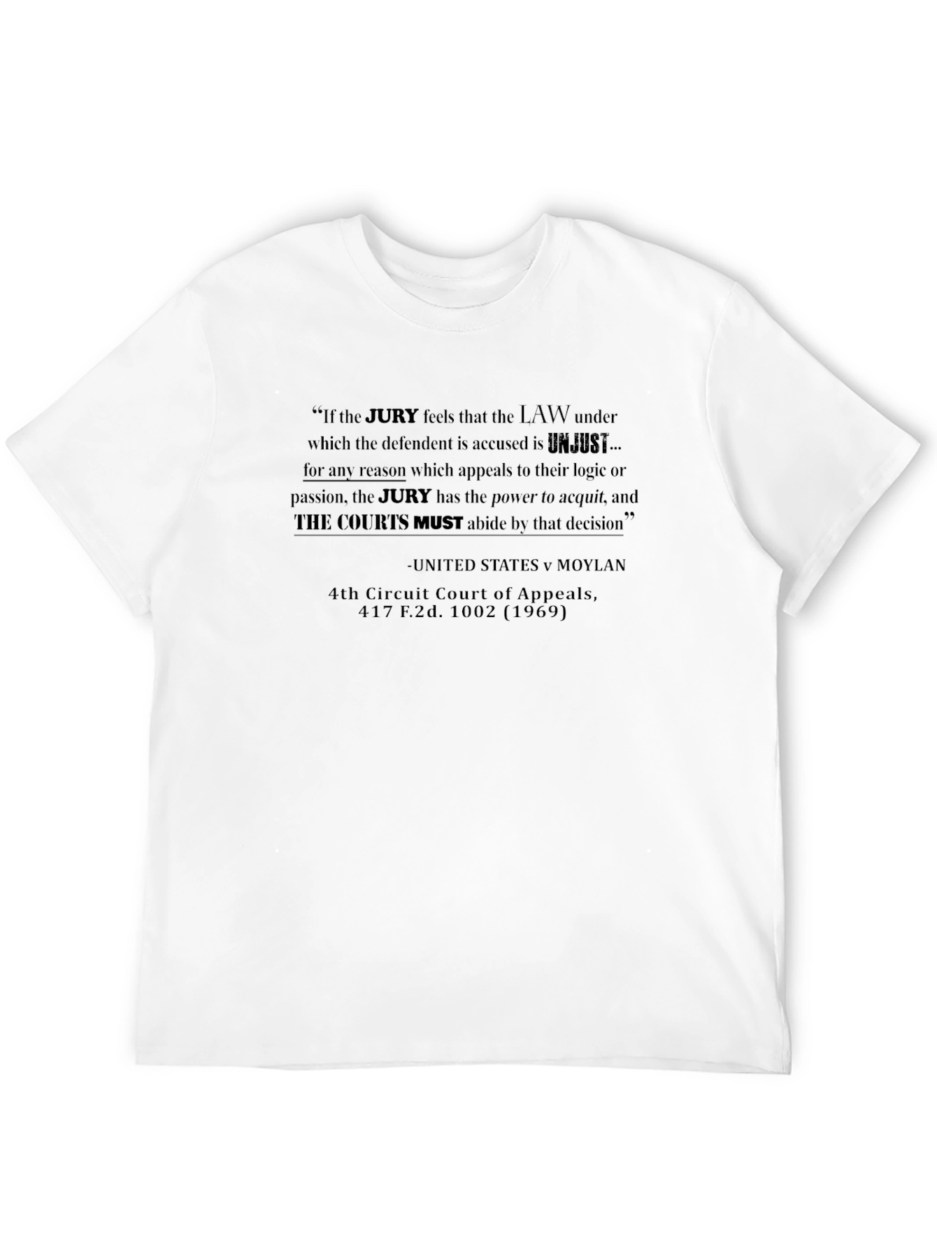Black Jury Nullification Quote Tee - United States v Moylan view 12
