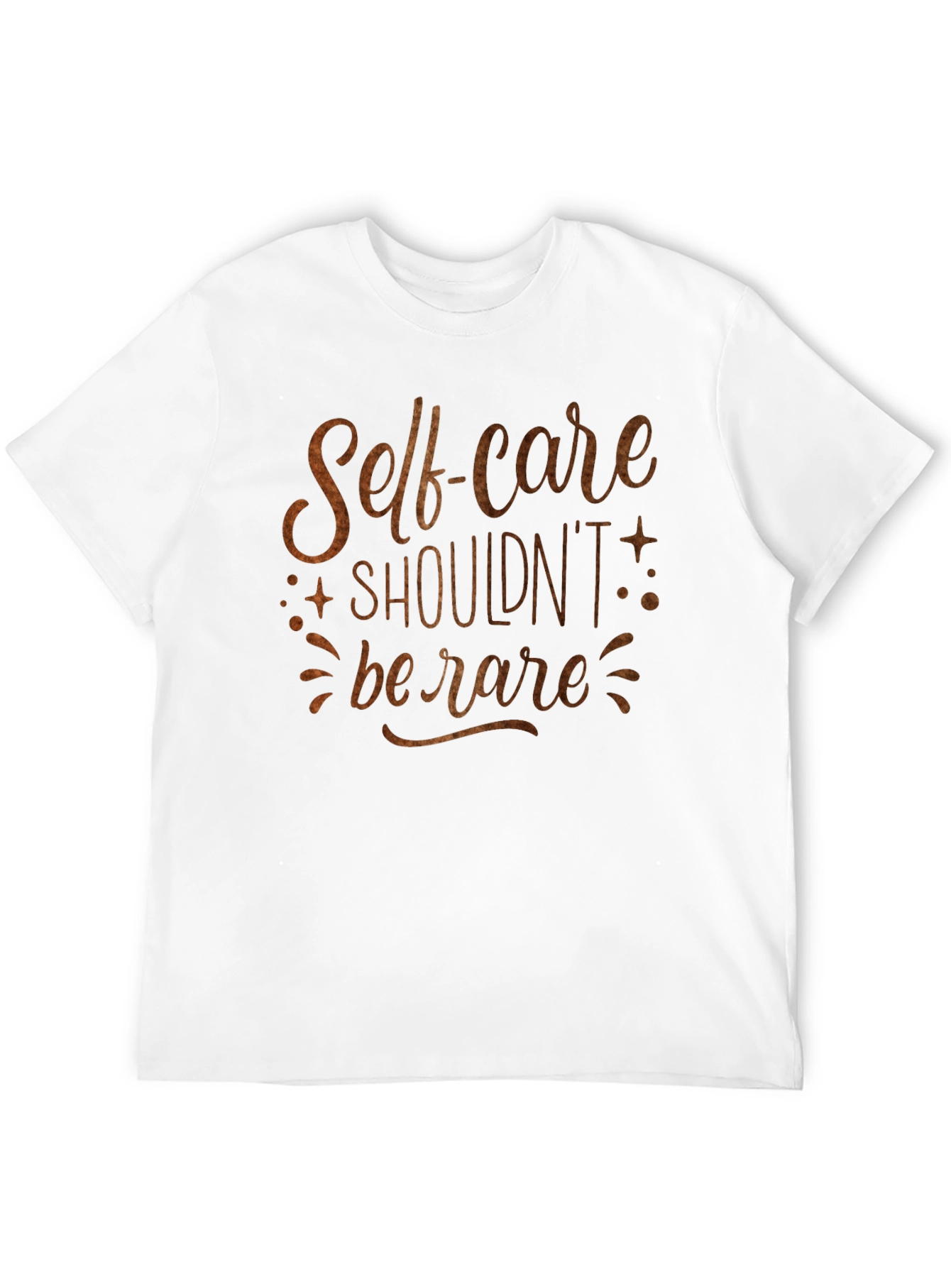 Black Self-Care Graphic T-Shirt: Black Cotton Blend Casual Tee view 12