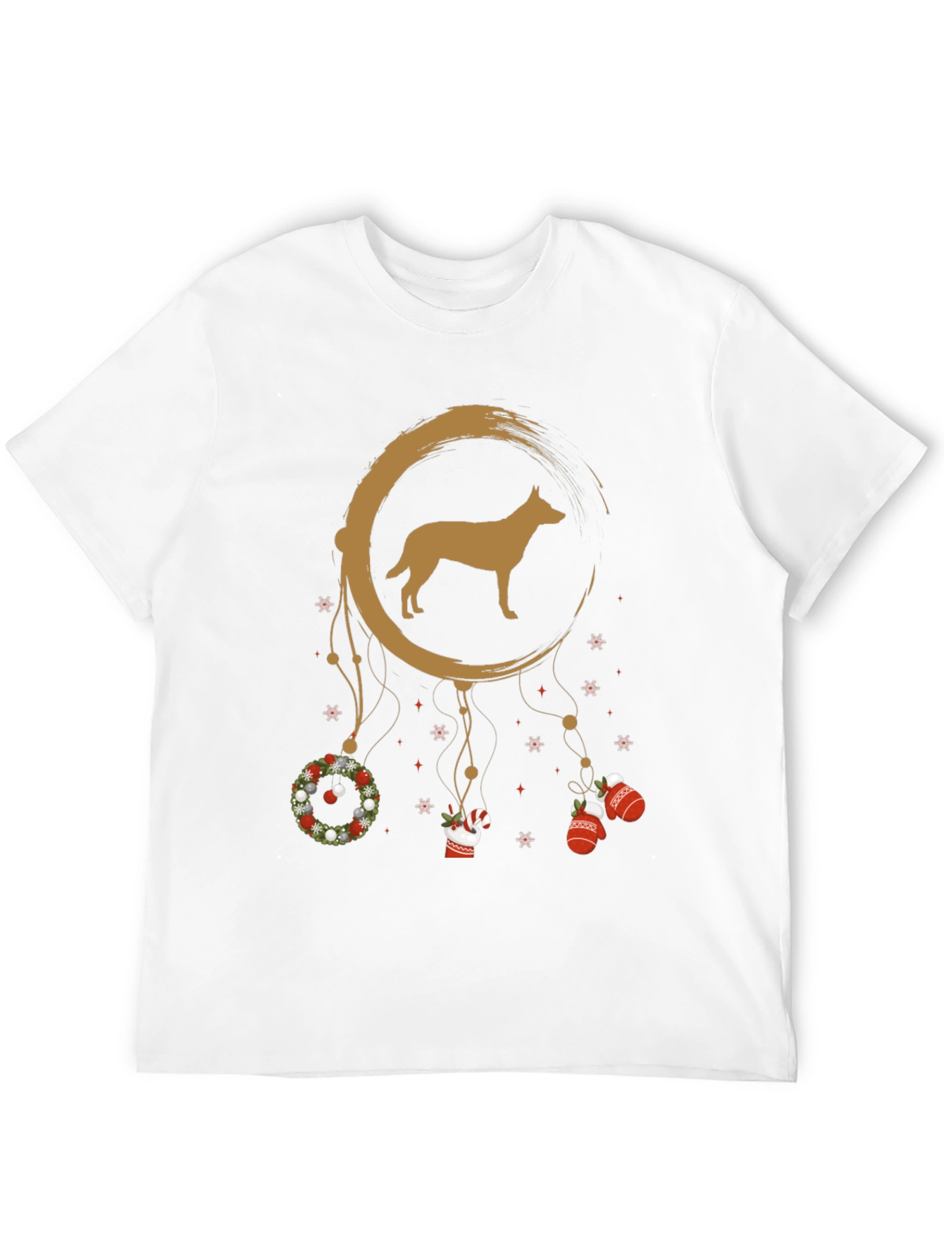 Black Festive Dog Dreamcatcher Graphic Tee view 12