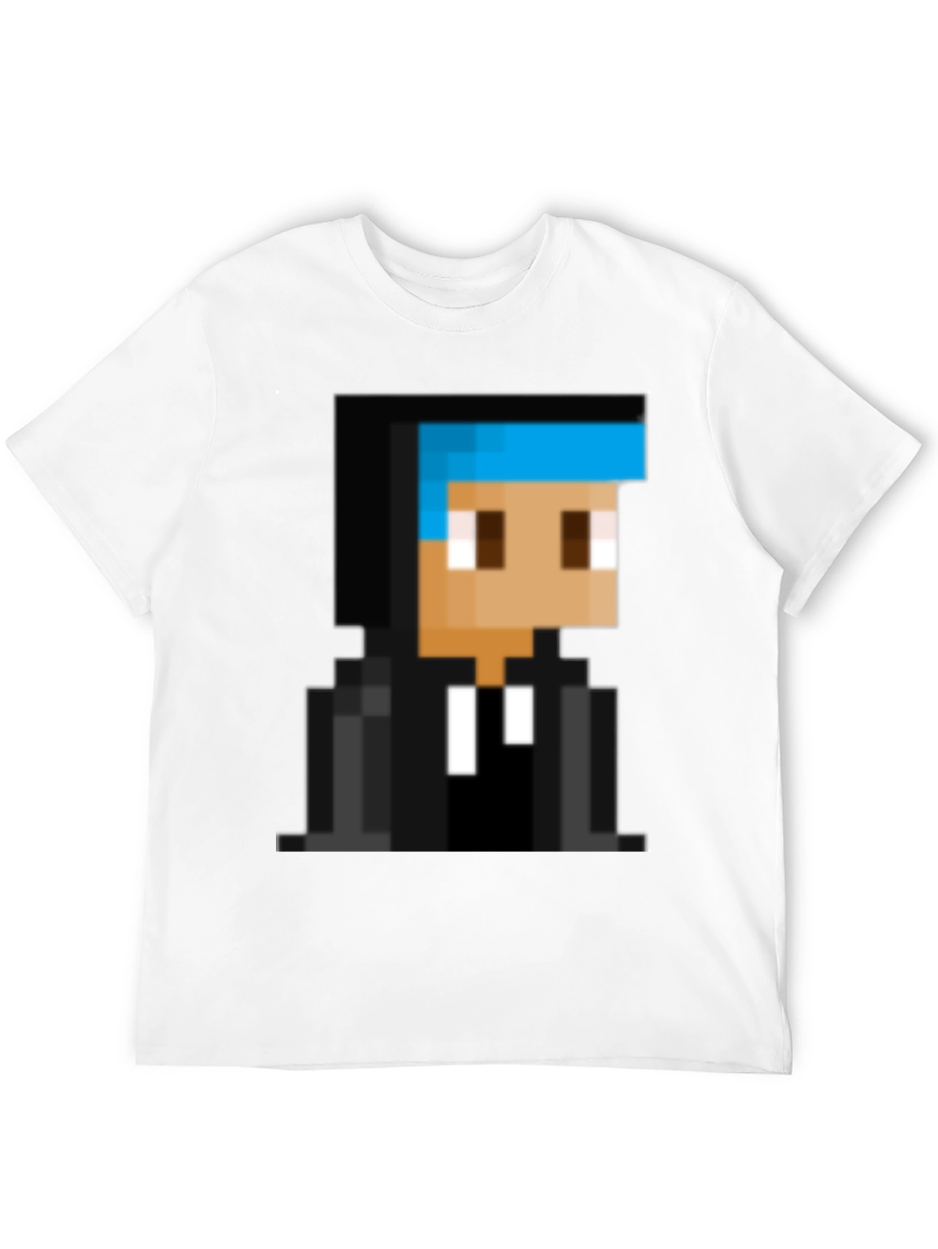 Black Pixelated Gamer T-Shirt - Black Cotton Tee view 12