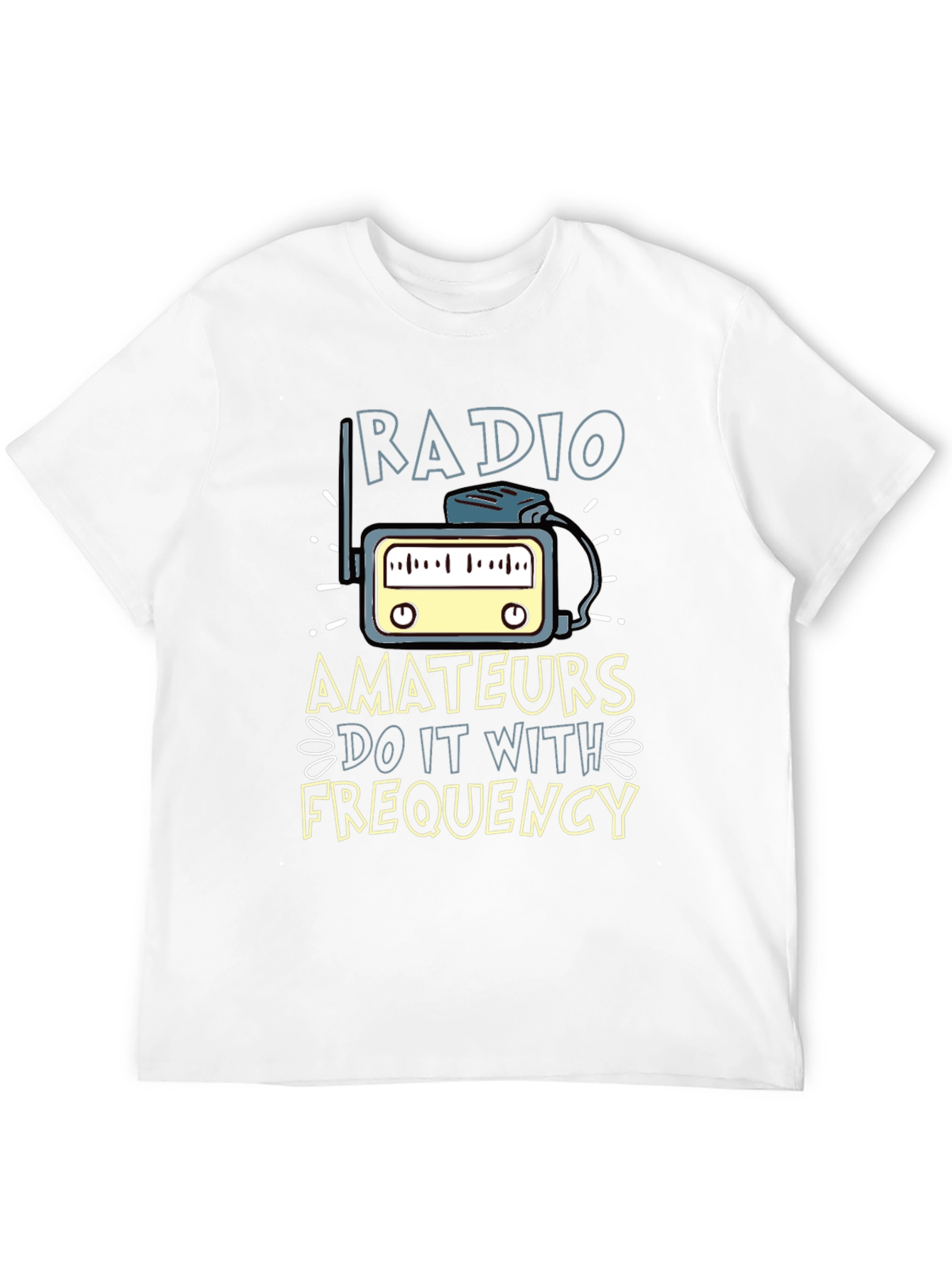 Black Radio Amateurs Frequency T-Shirt view 12