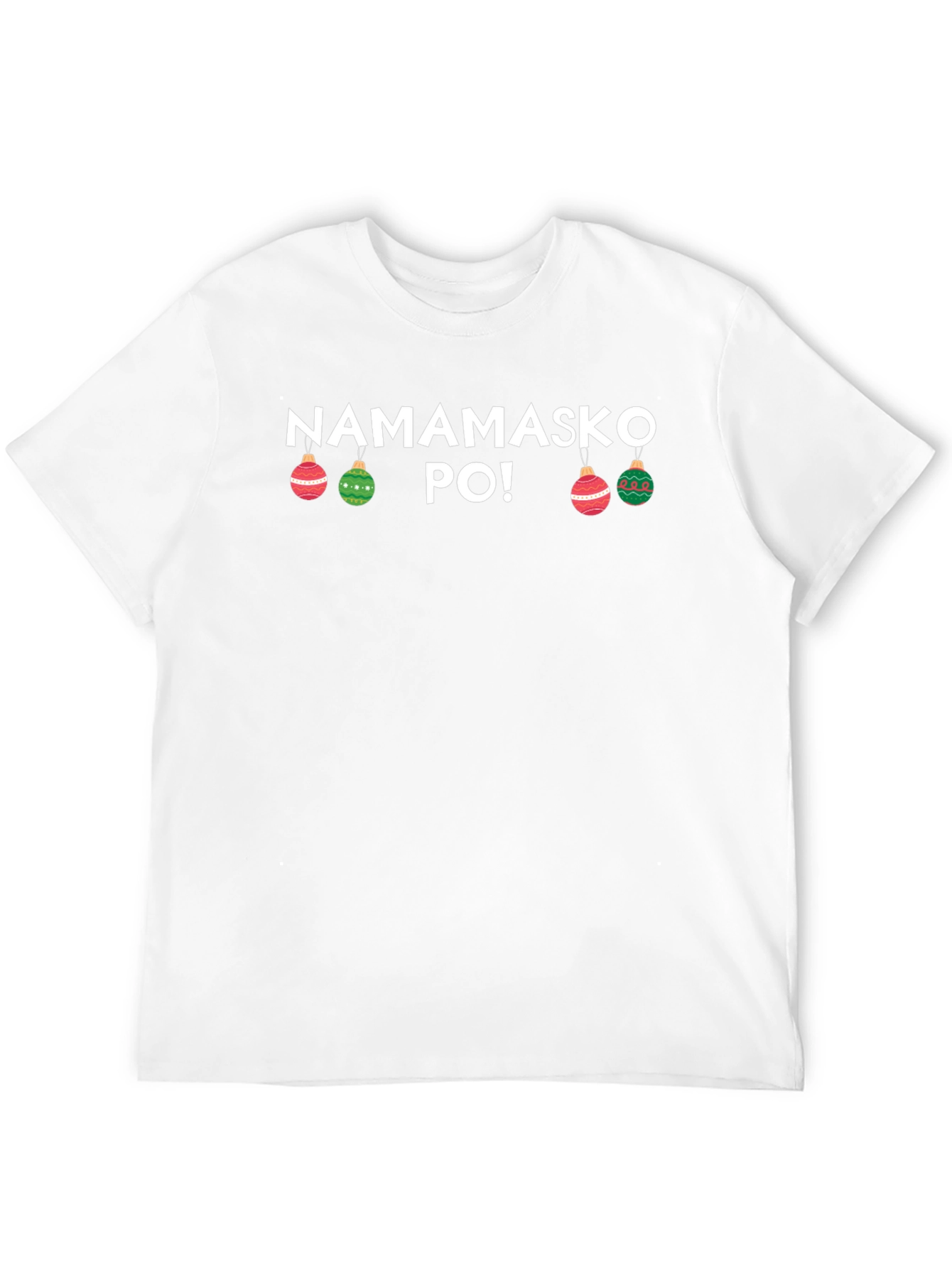 Black Namamasko Po! Festive Black T-Shirt view 12