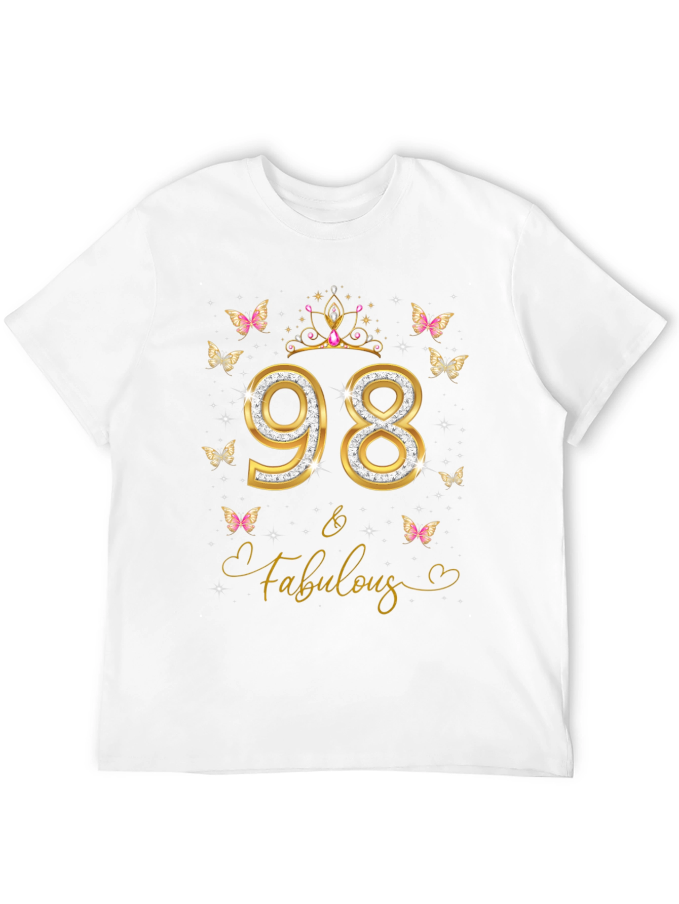 98 & Fabulous Birthday Graphic Tee - 12