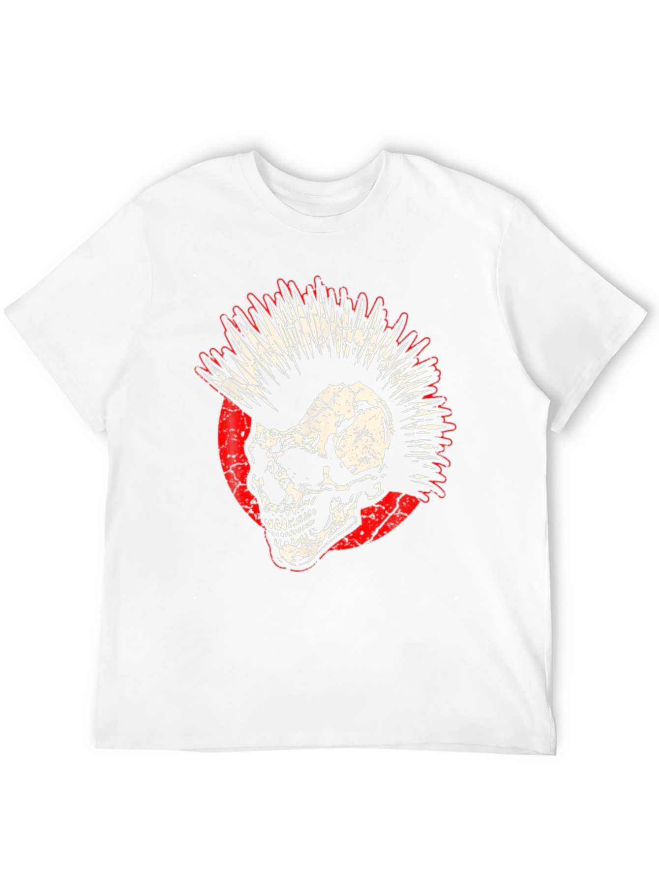 Black Punk Skull Graphic Tee - Rocker Style Shirt view 12