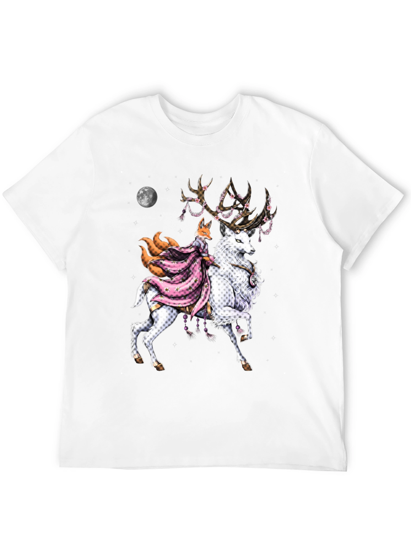 Black Fox & Deer Graphic Tee - Unique Design view 12