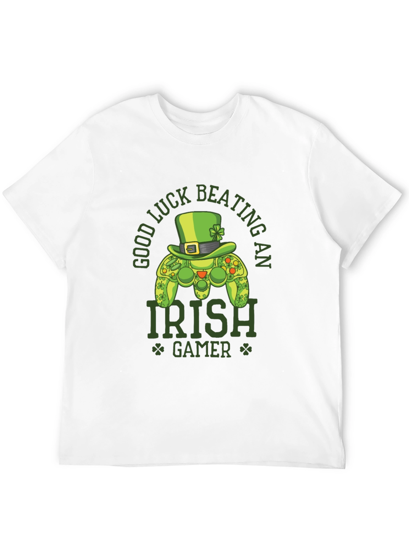 Black Irish Gamer T-Shirt - Good Luck Beating An Irish Gamer view 12