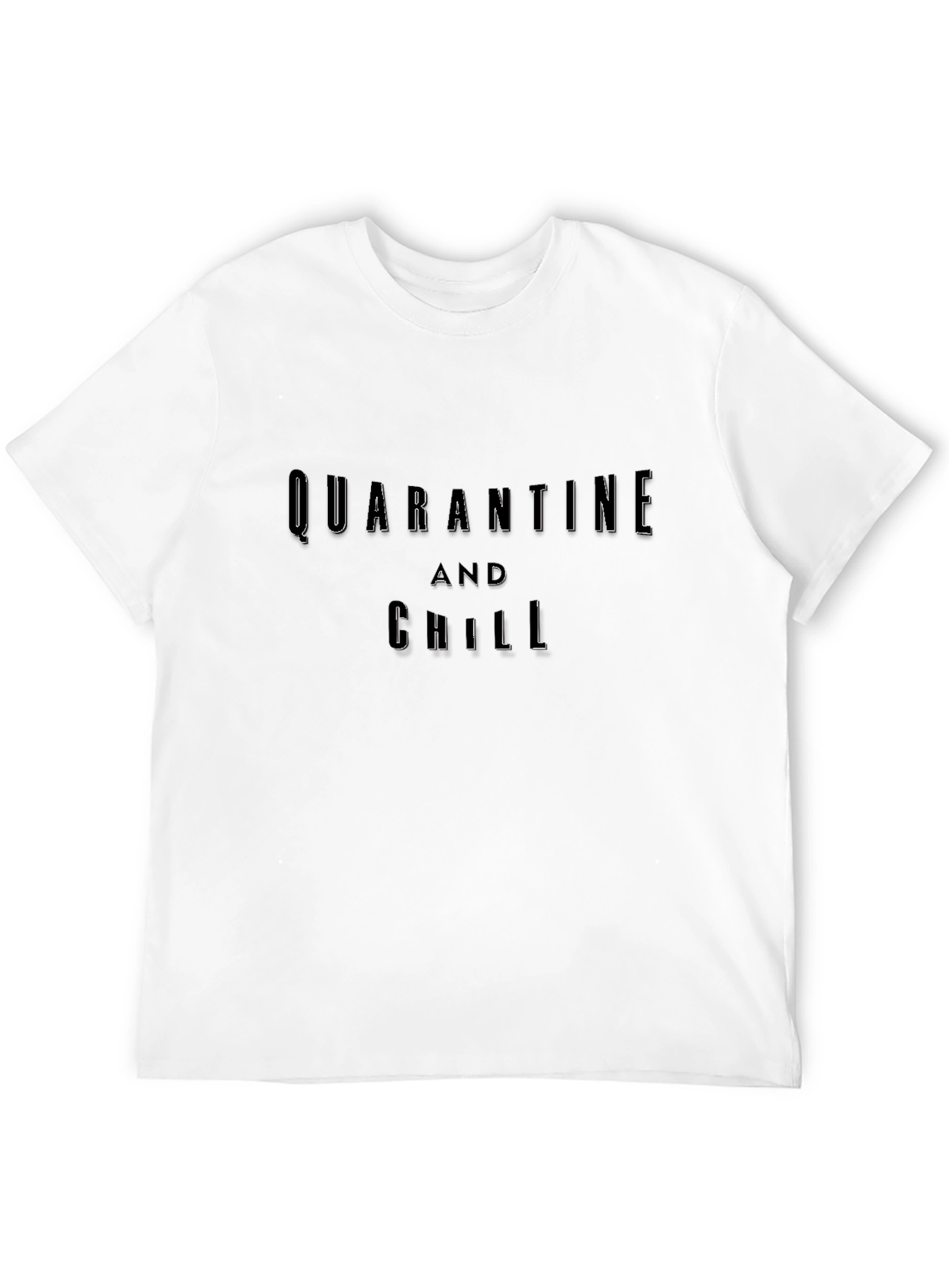 Black Quarantine and Chill Black Graphic Tee view 12