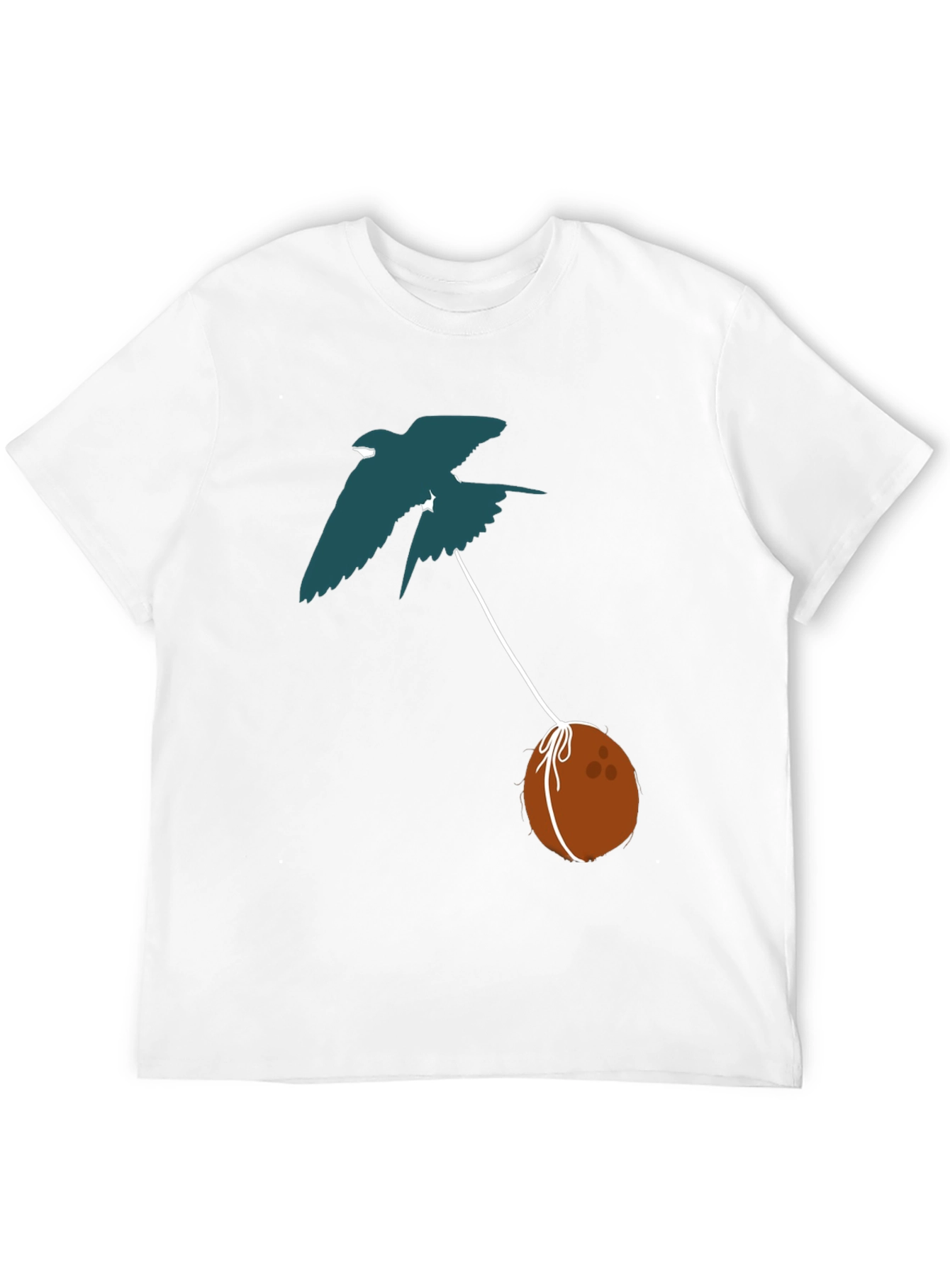 Black Swallow Carrying Coconut T-Shirt - Black view 12