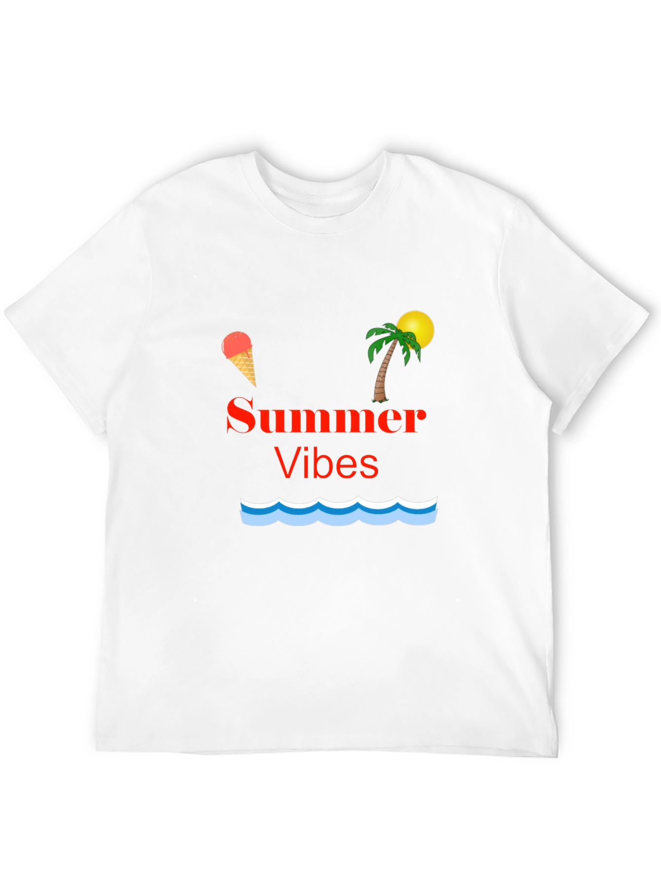 Black Summer Vibes Graphic T-Shirt - Black view 12