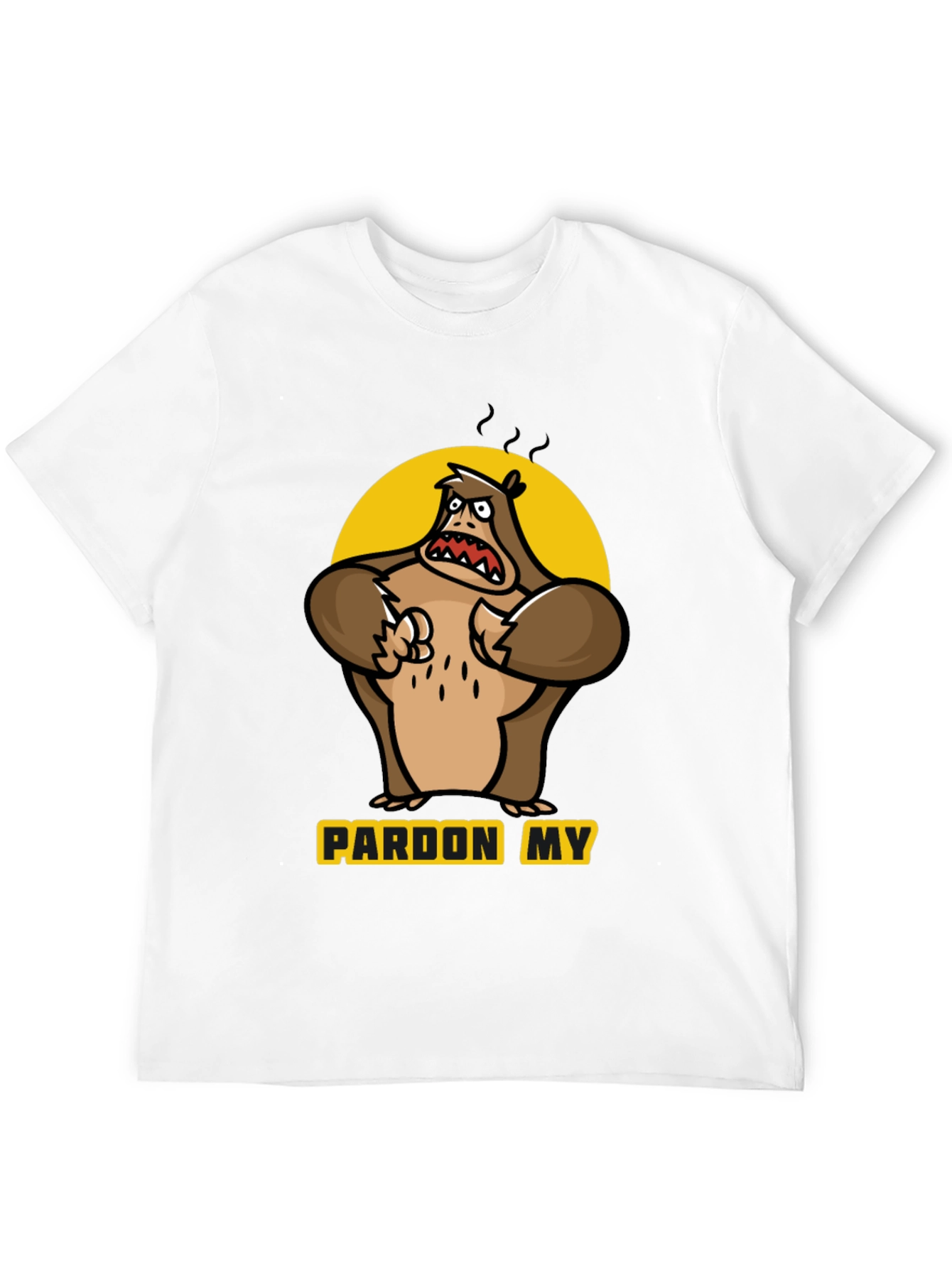 Black Pardon My Angry Yeti T-Shirt view 12