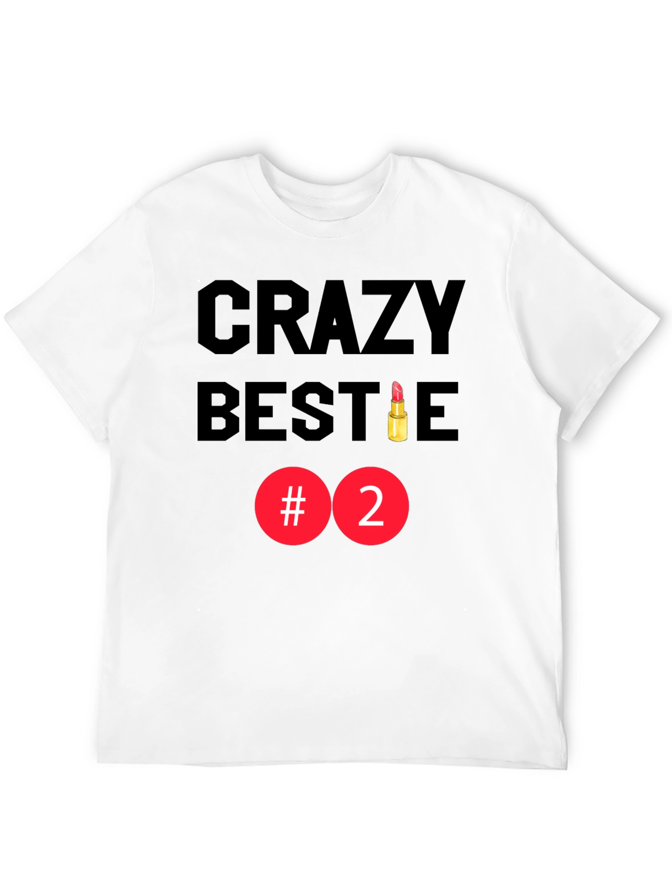 Black Crazy Bestie #2 Black Graphic Tee view 12