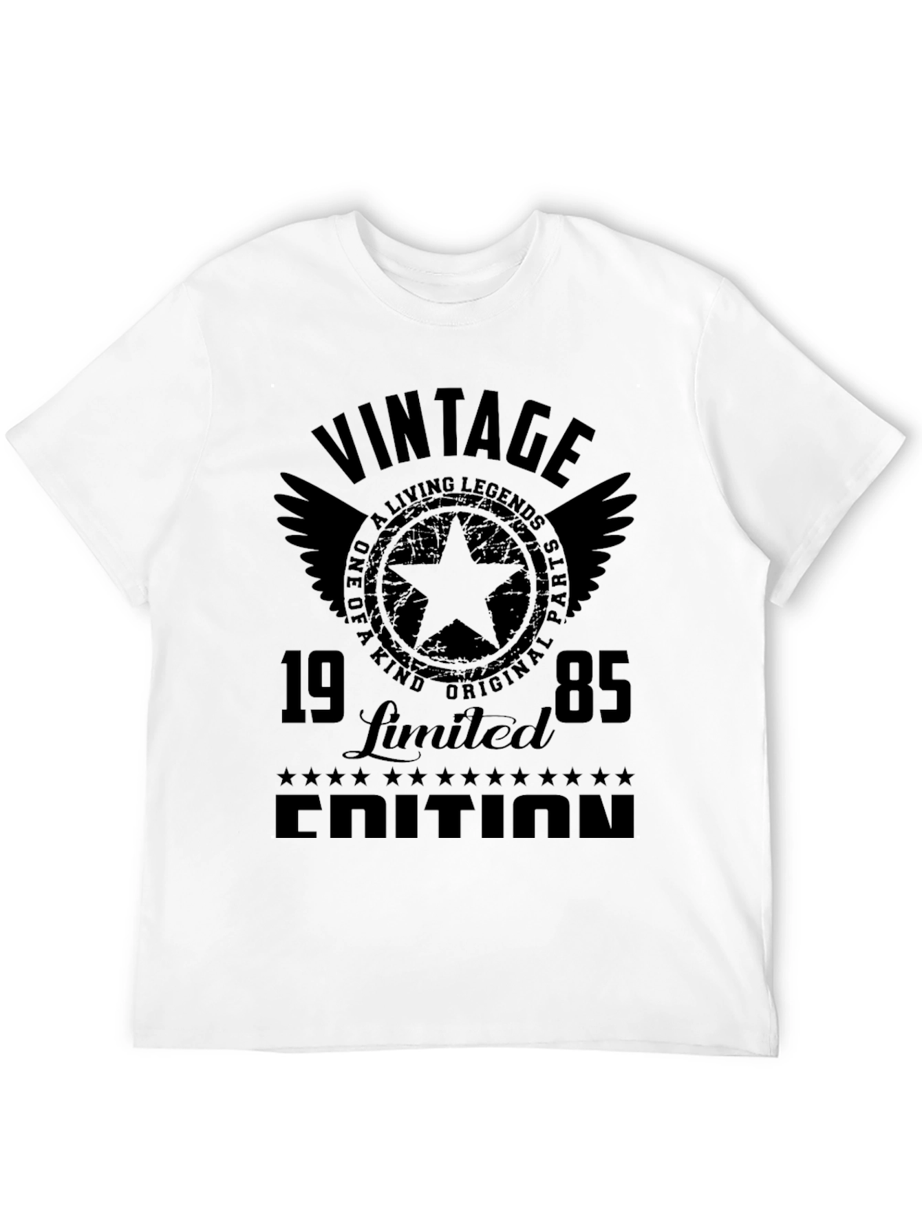Black Vintage 1985 Limited Edition Black T-Shirt view 12