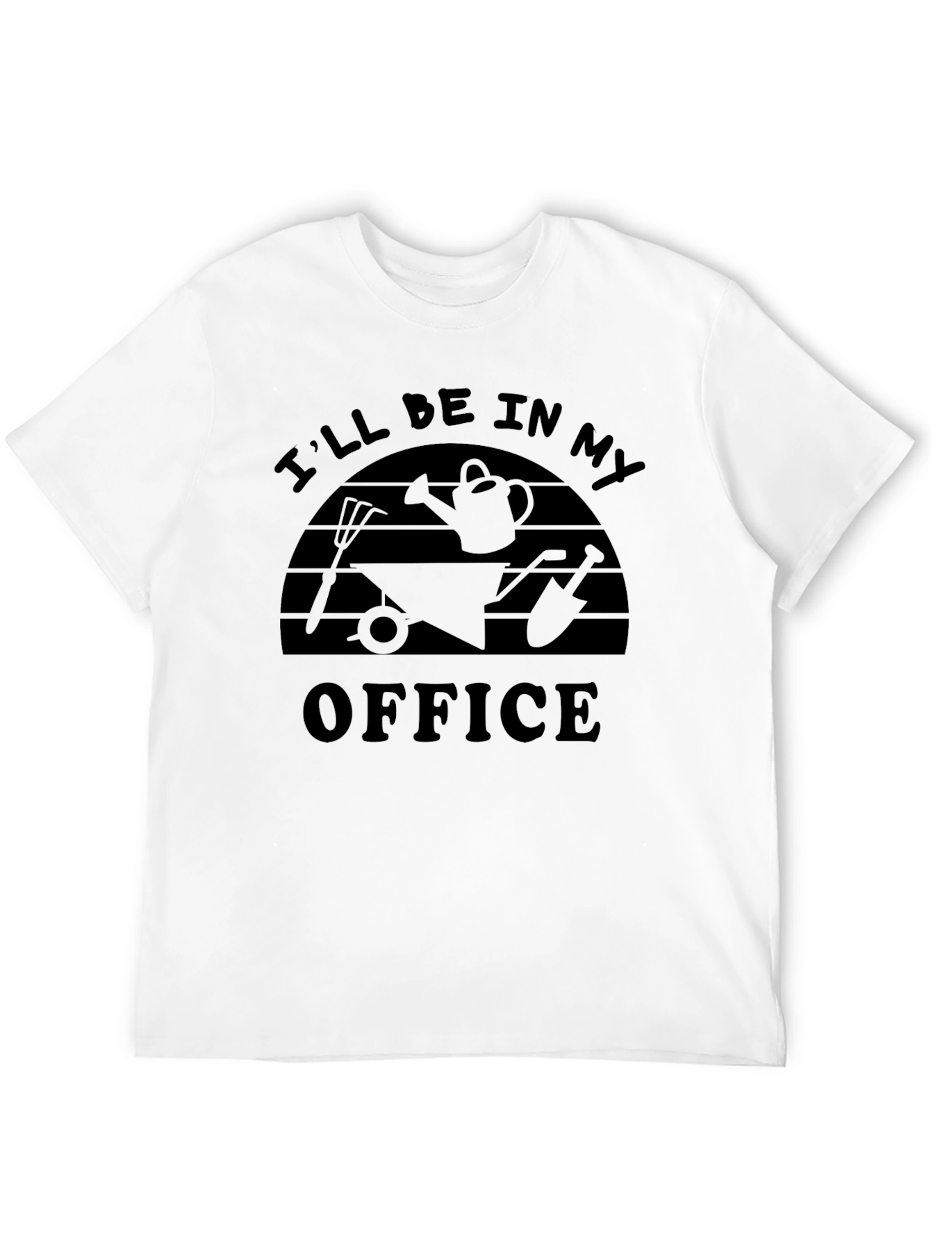 Black Gardening Office T-Shirt - Unisex view 12