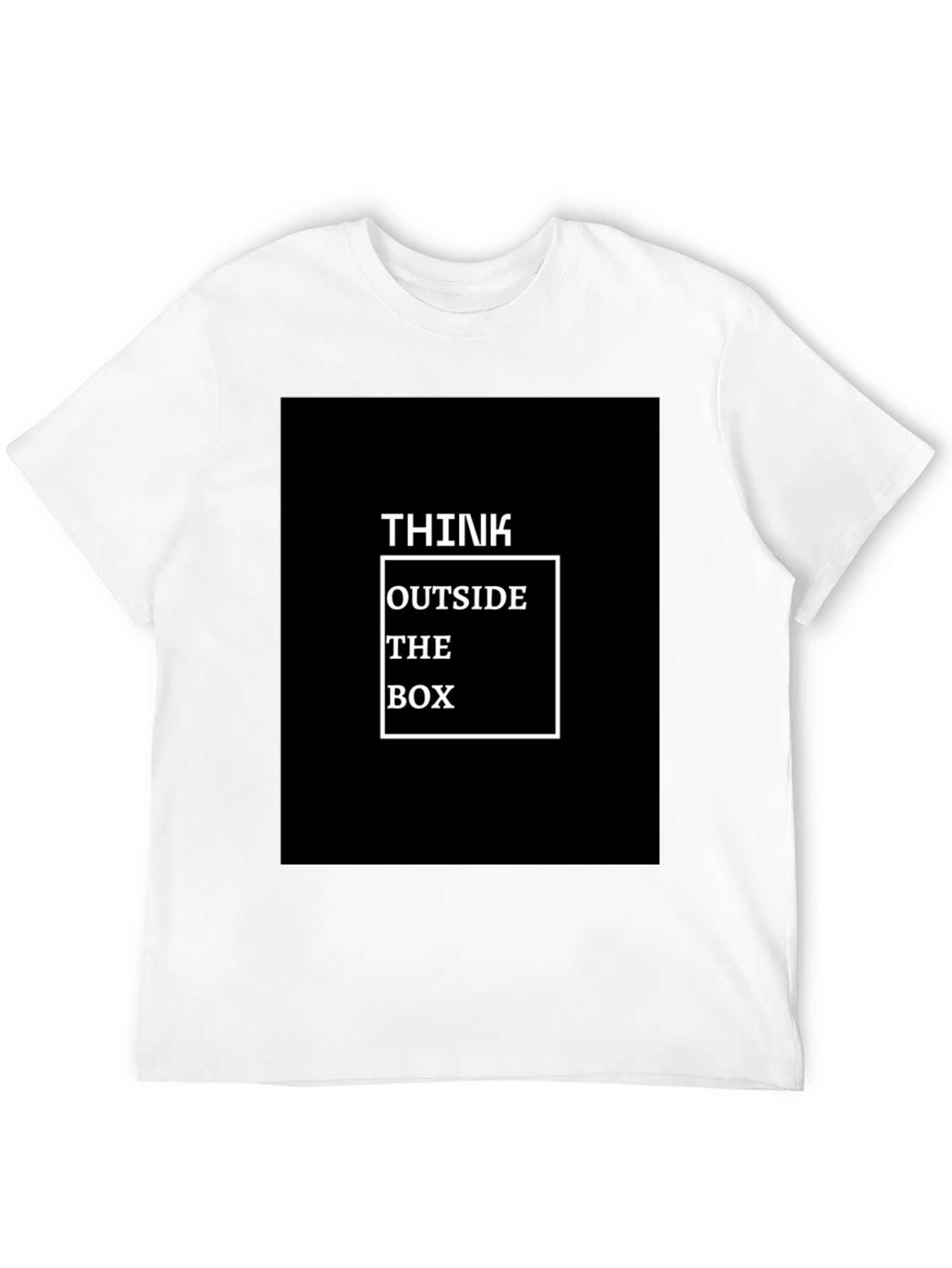 Black Think Outside The Box Graphic T-Shirt view 12