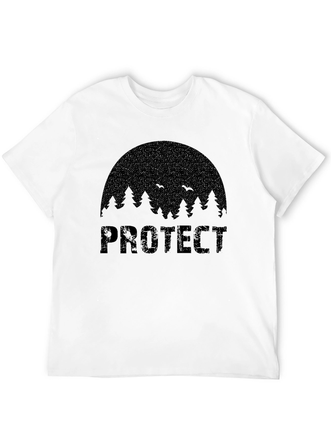 Black Protect Nature Black Graphic T-Shirt view 12