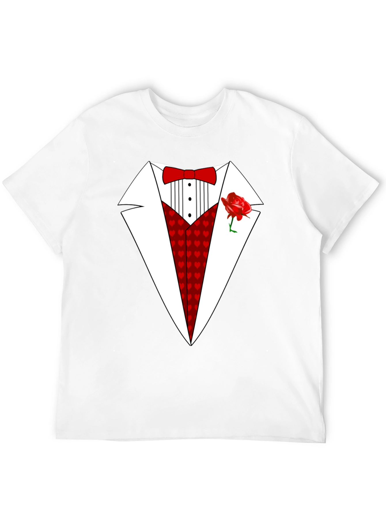Black Heart Tuxedo T-Shirt - Valentine's Day Ready view 12