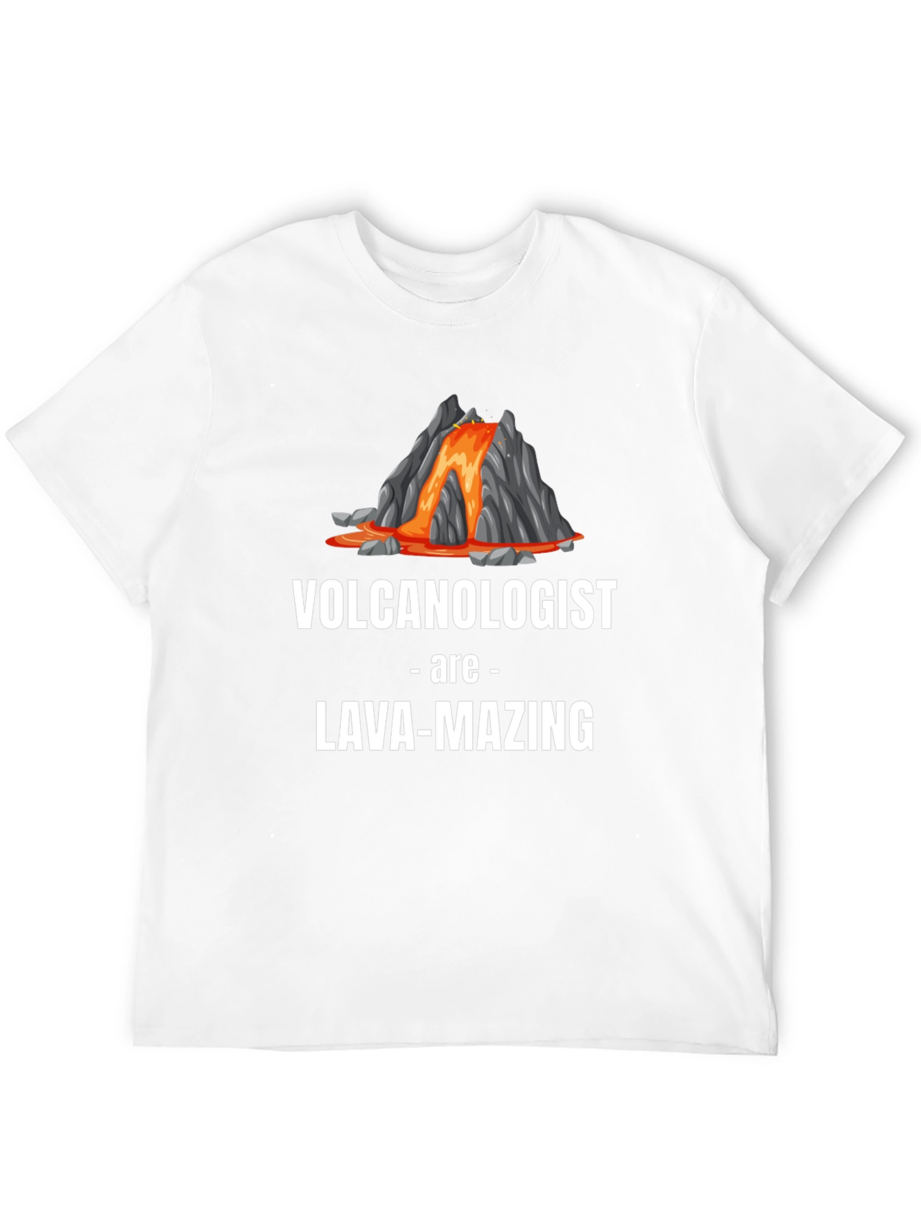 Black Volcanologist Lava-Mazing Funny Graphic T-Shirt view 12