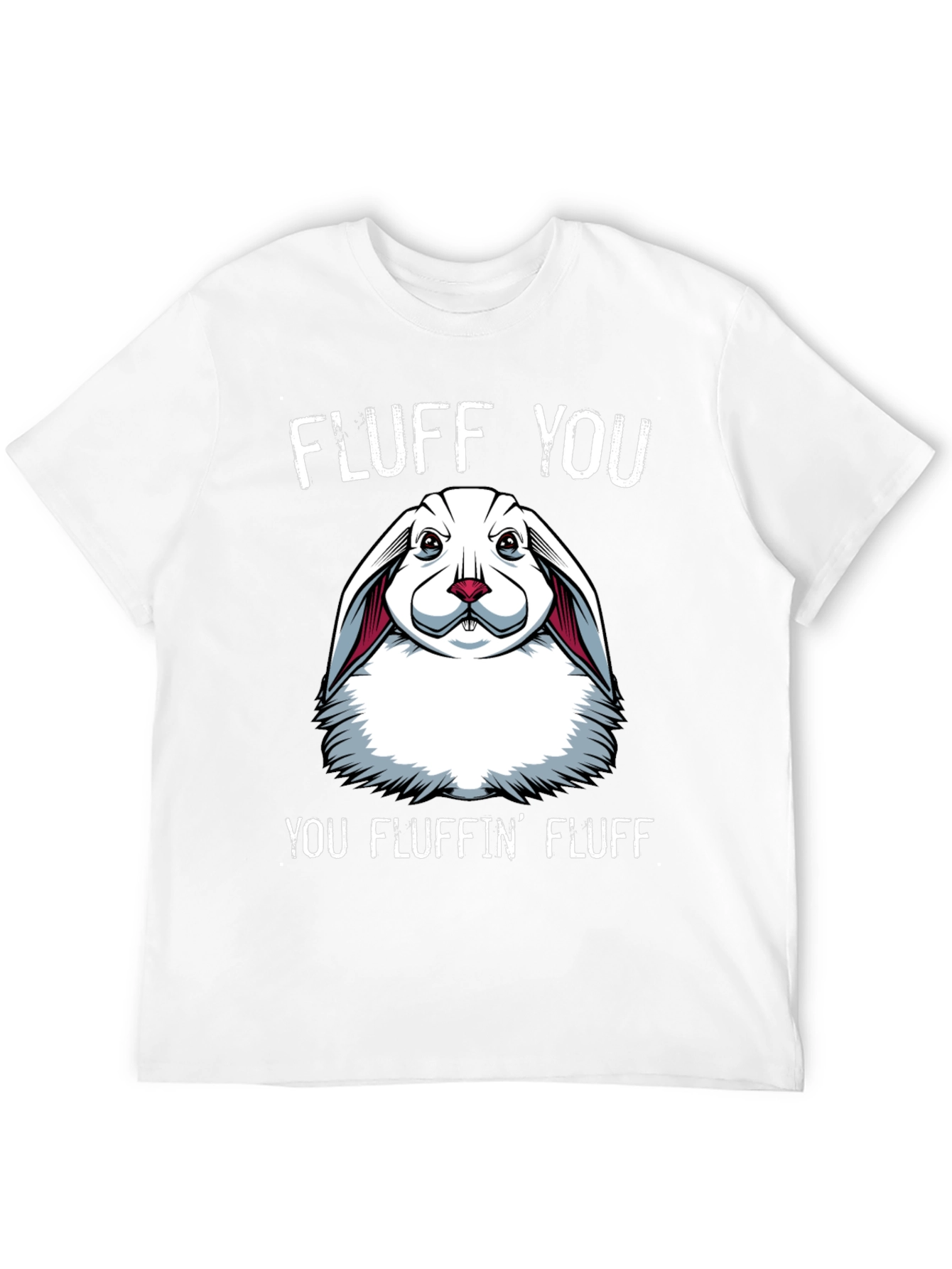 Black Fluff You Bunny Graphic T-Shirt view 12