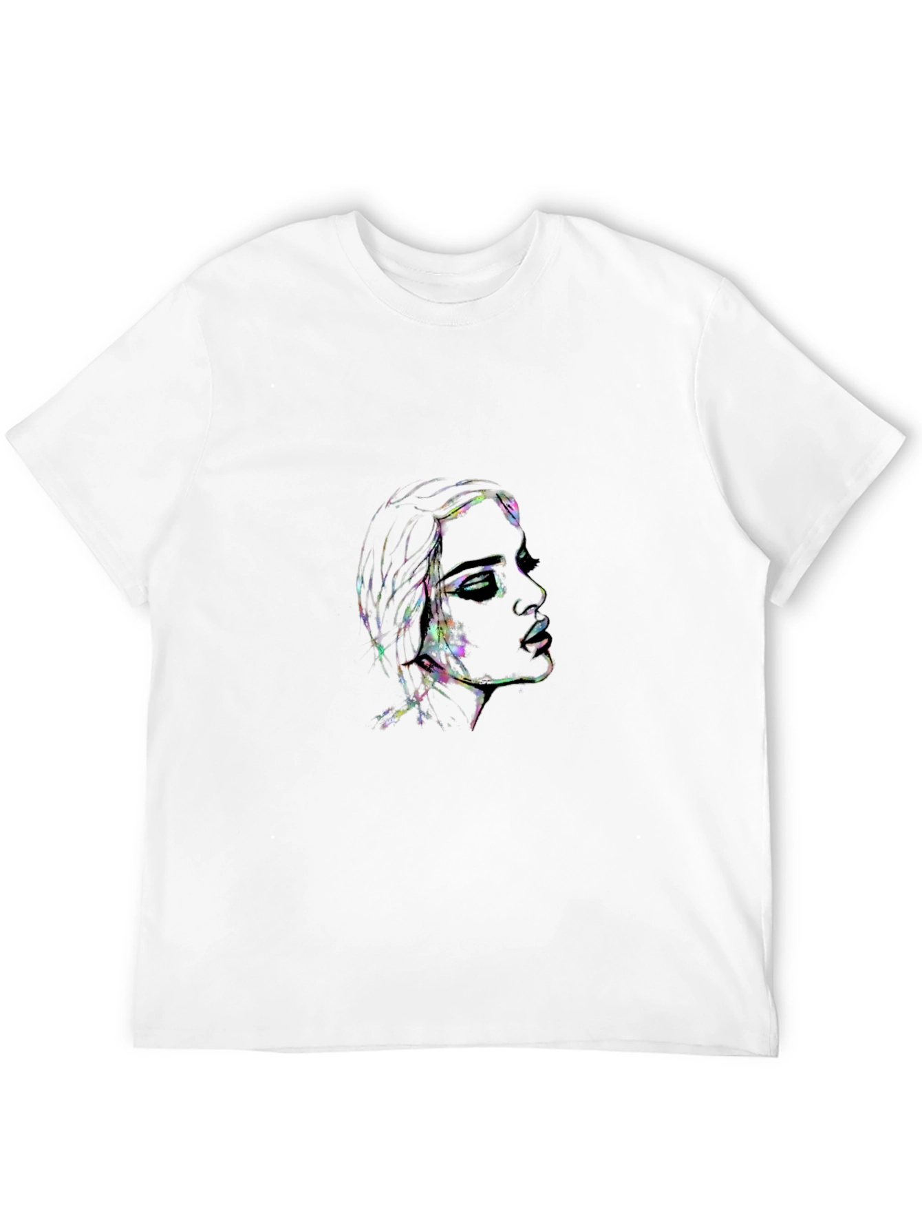 Black Prismatic Woman Graphic Black T-Shirt view 12