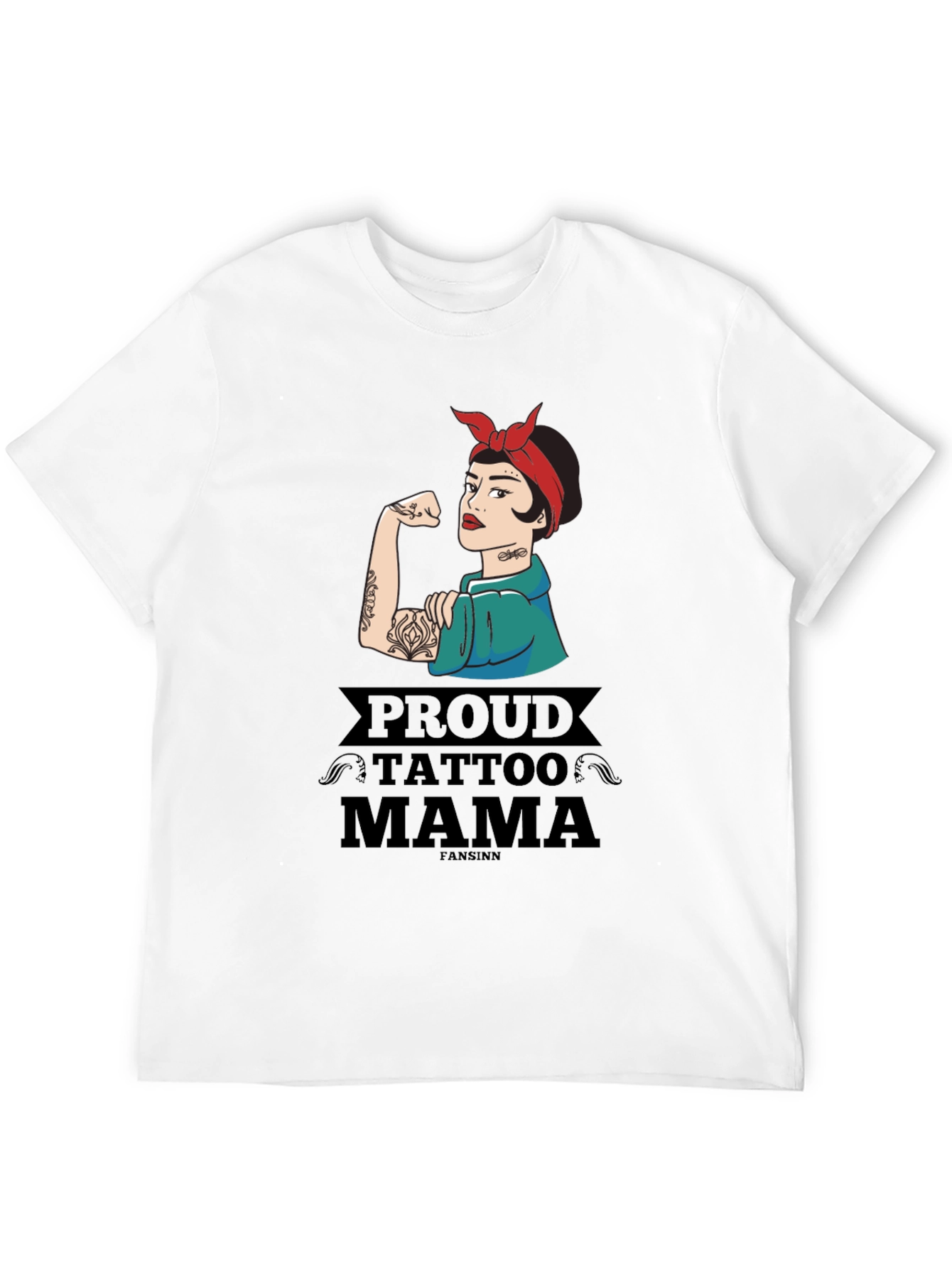Black Proud Tattoo Mama Graphic T-Shirt view 12