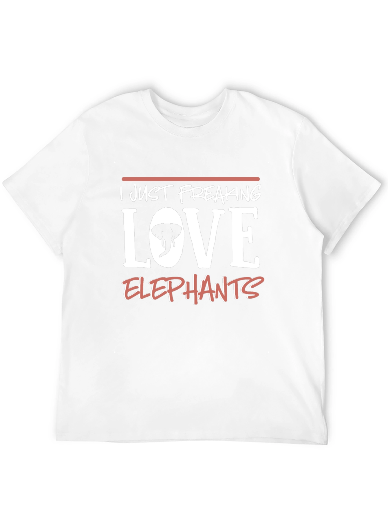 Black I Just Freaking Love Elephants Black T-Shirt view 12