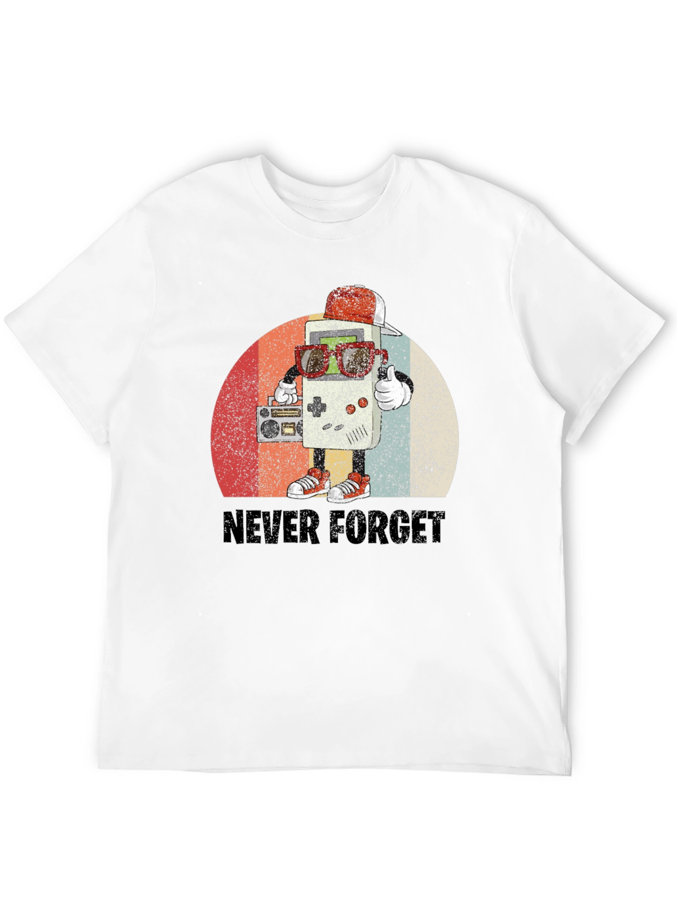 Black Retro Game Console T-Shirt - "Never Forget" Tee view 12