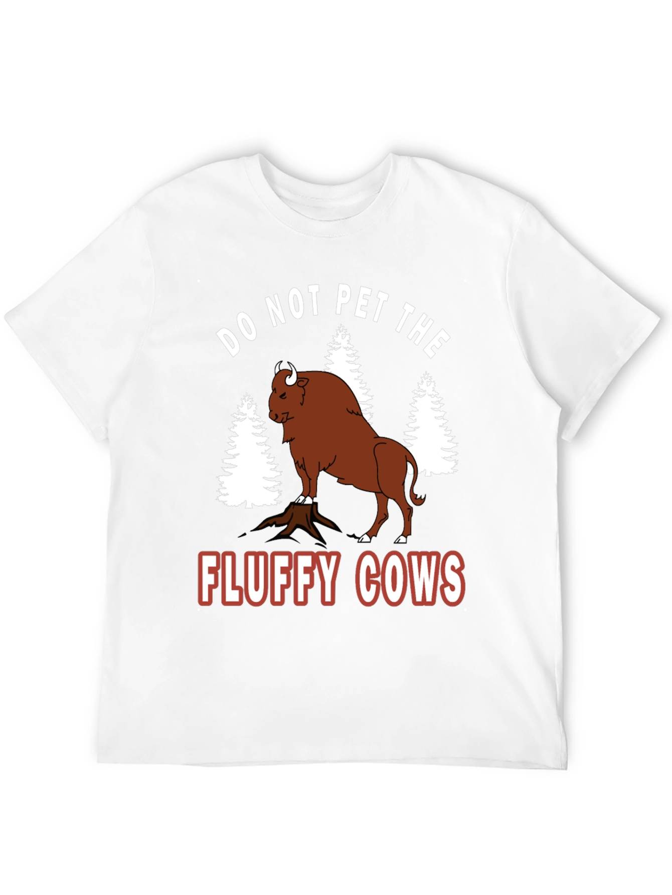 Black Do Not Pet the Fluffy Cows Bison Graphic Tee view 12