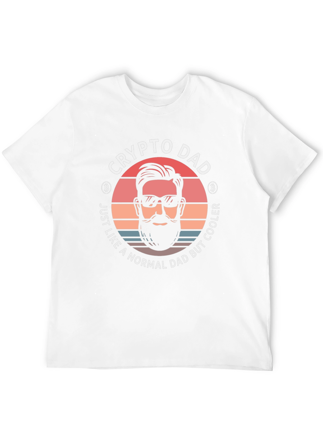 Black Crypto Dad Graphic T-Shirt - Cool Bitcoin Father's Day Tee view 12