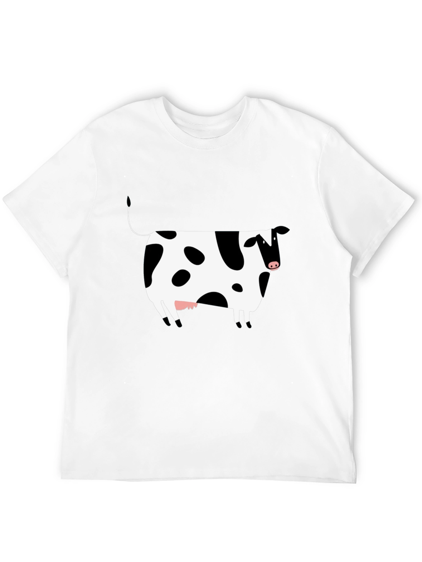 Black Black Cow Print T-Shirt - Unisex view 12