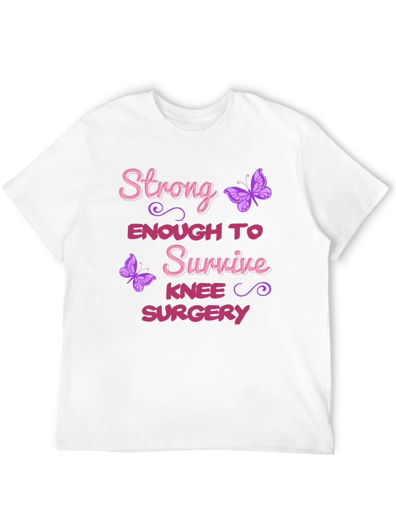 Black Strong Enough Knee Surgery T-Shirt view 12