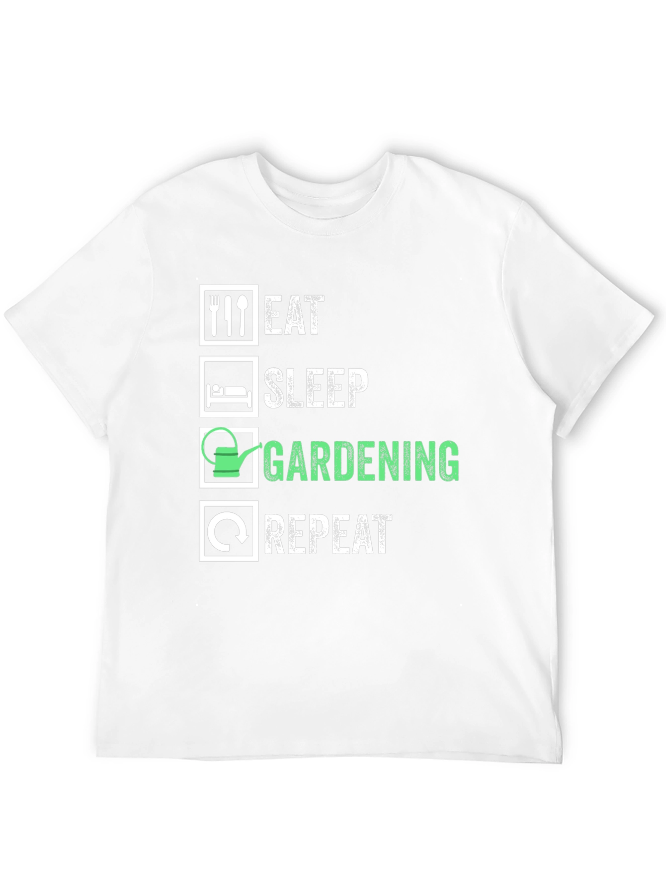 Eat Sleep Gardening Repeat Graphic Tee - Black - 12