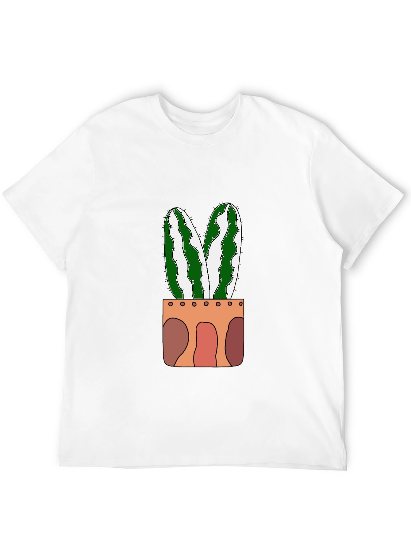 Black Cactus Plant Graphic Tee - Trendy & Unique view 12