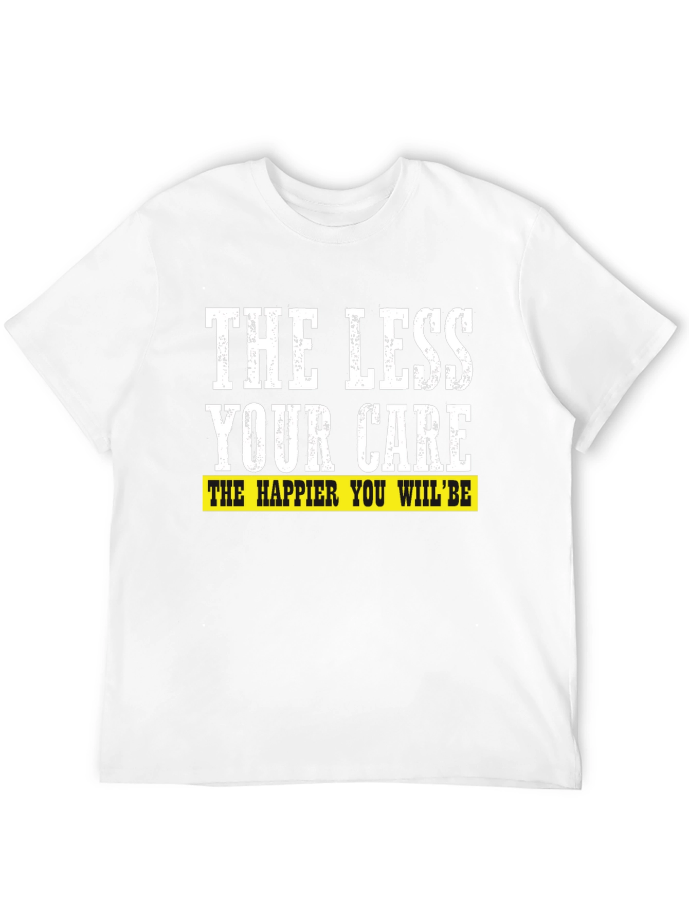 Black The Less Your Care Graphic Tee - Mens Black T-Shirt view 12