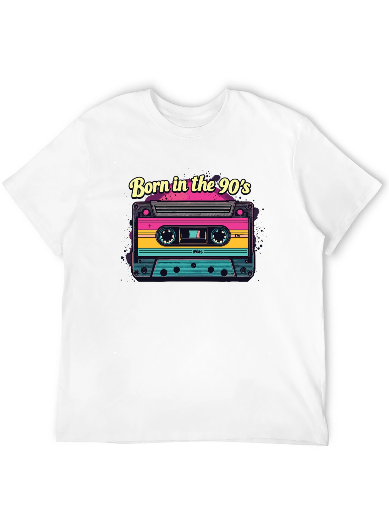 Black Born in the 90s Retro Cassette Tape T-Shirt view 12