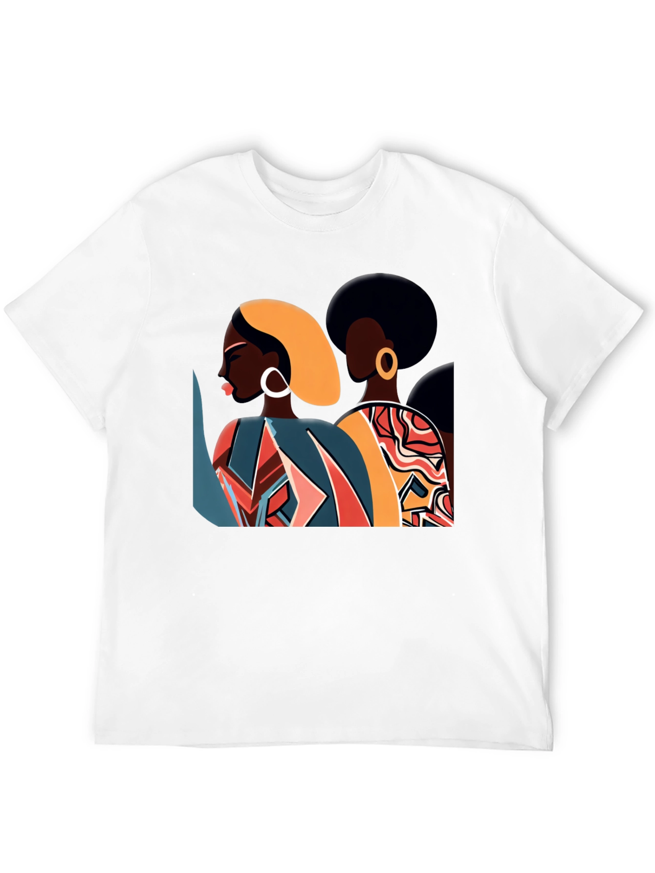 Black Retro Afro Women Graphic Tee - Stylish Black T-Shirt view 12