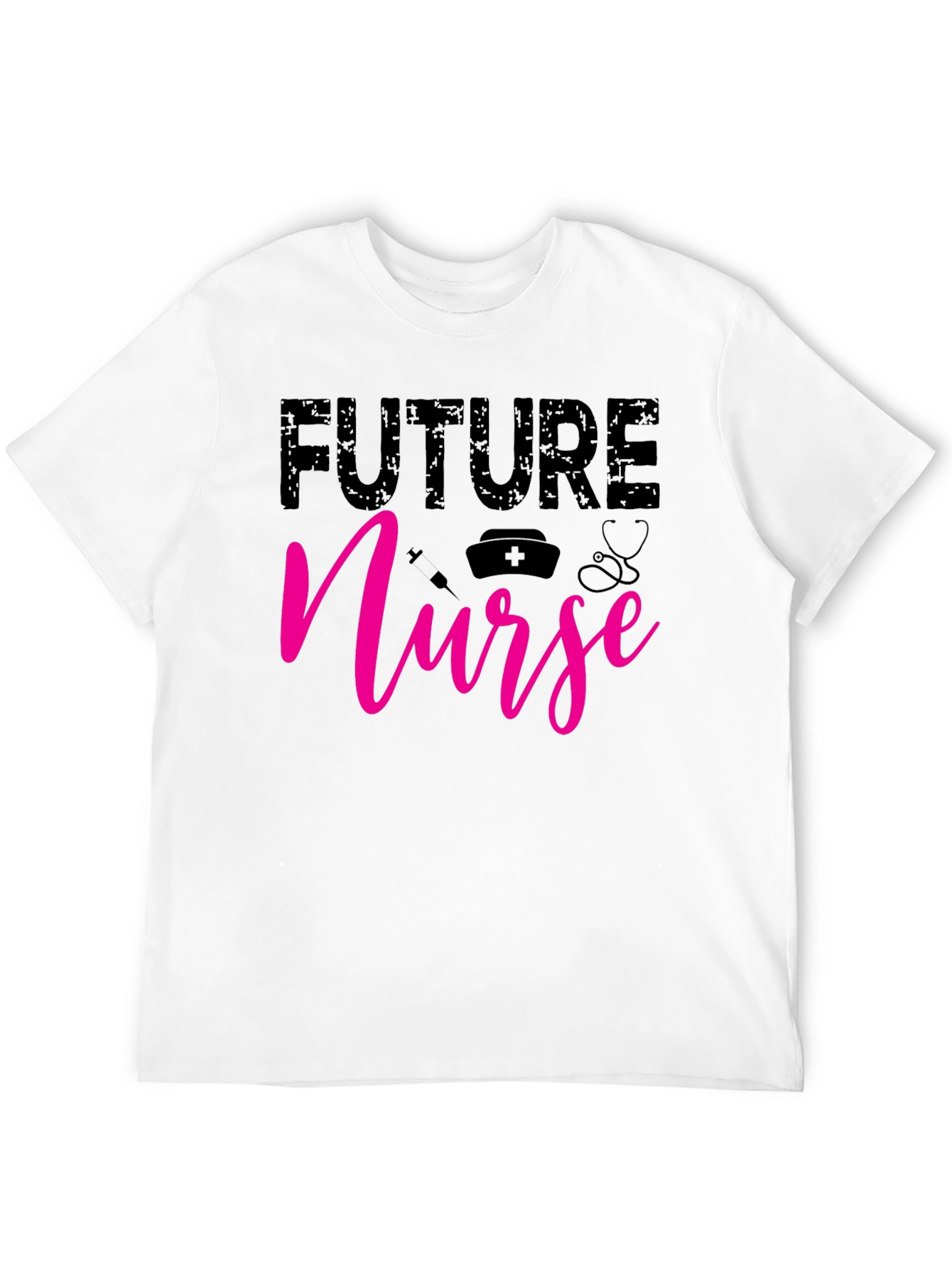 Black Future Nurse Graphic T-Shirt - Black view 12