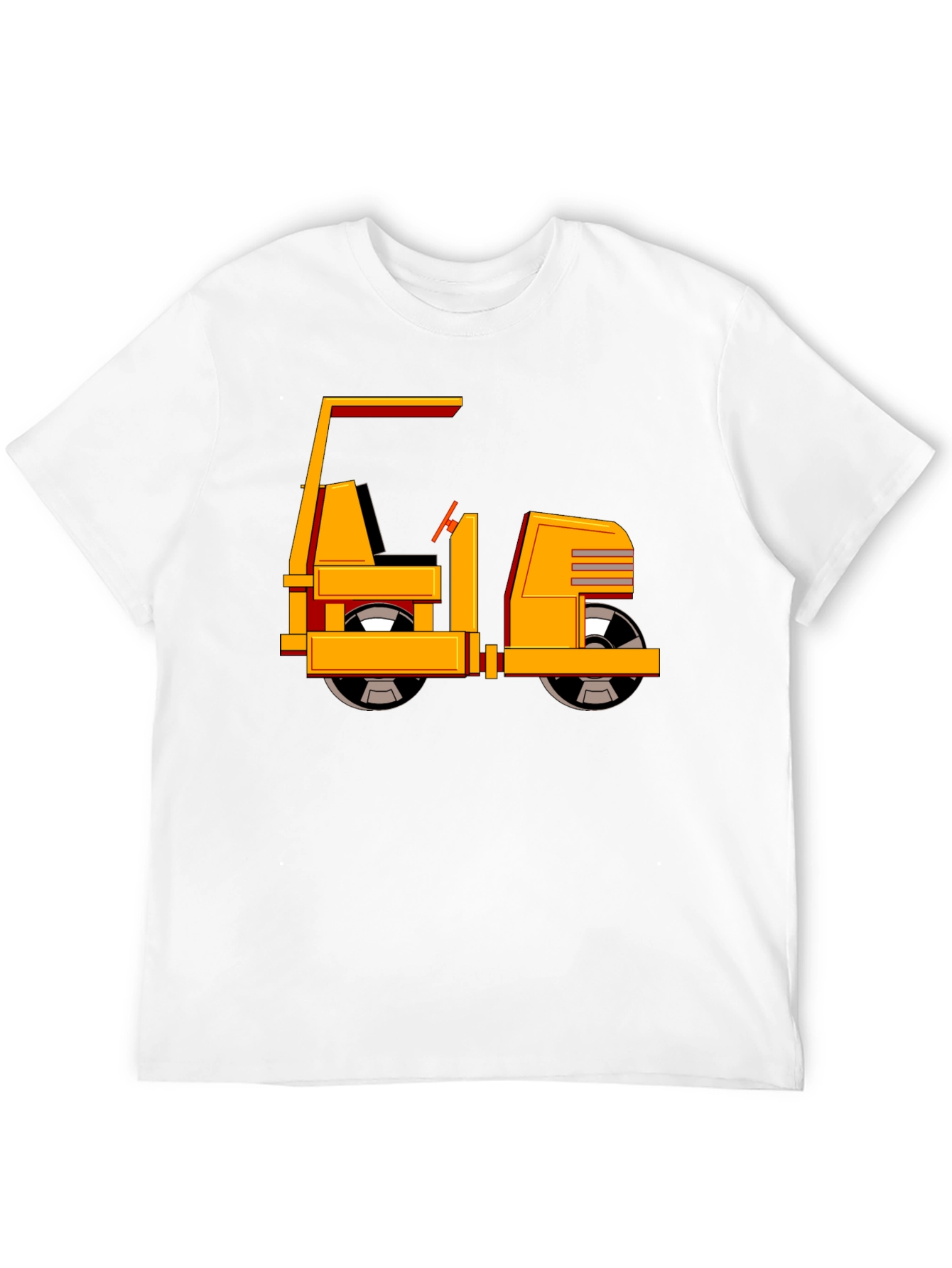 Black Road Roller Graphic Tee - Black Cotton T-Shirt view 12