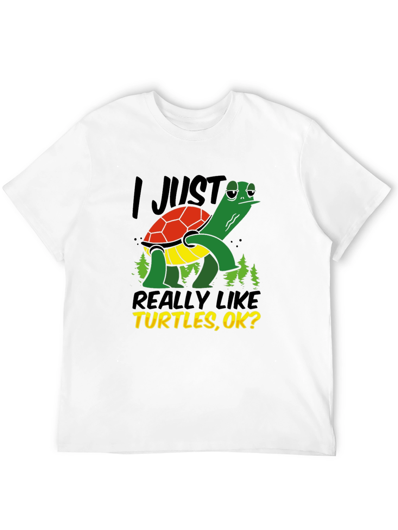 Black I Just Really Like Turtles Graphic Tee view 12
