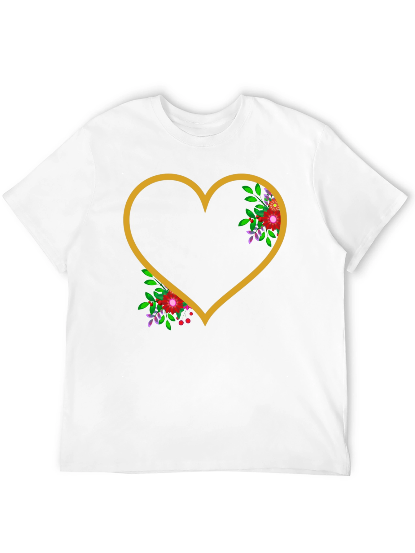 Black Floral Heart Graphic Tee - Stylish Comfort view 12