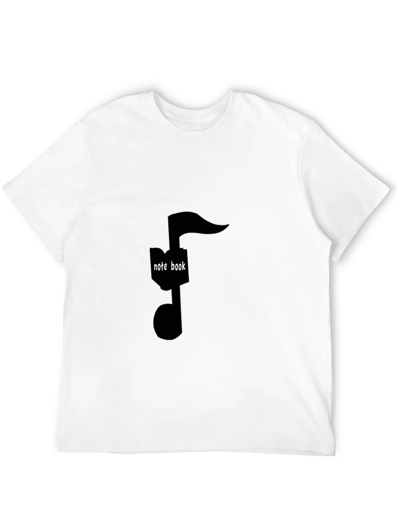 Black Musical Note 'Notebook' Graphic Tee - Stylish Black T-Shirt view 12