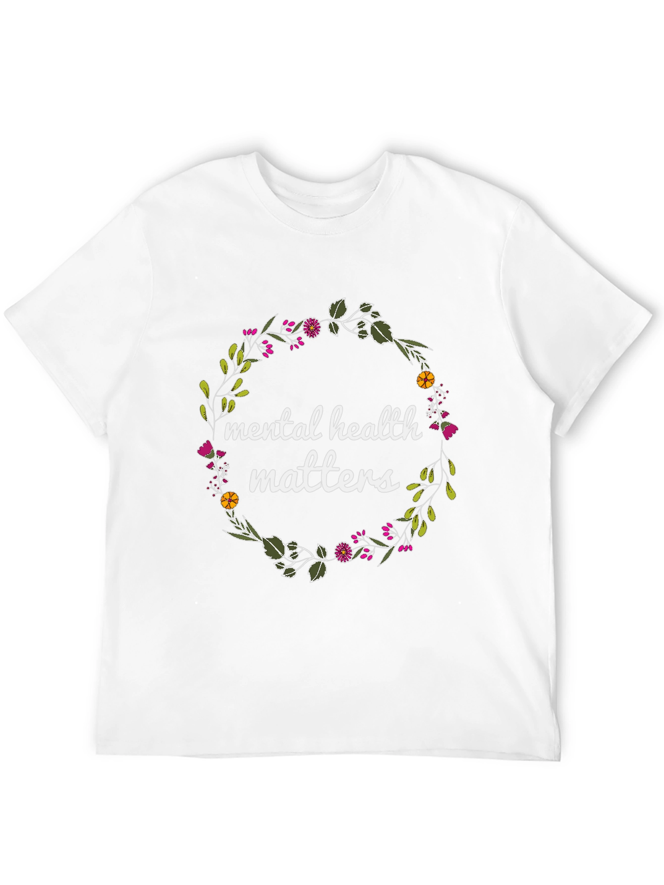 Black Mental Health Matters Floral T-Shirt view 12
