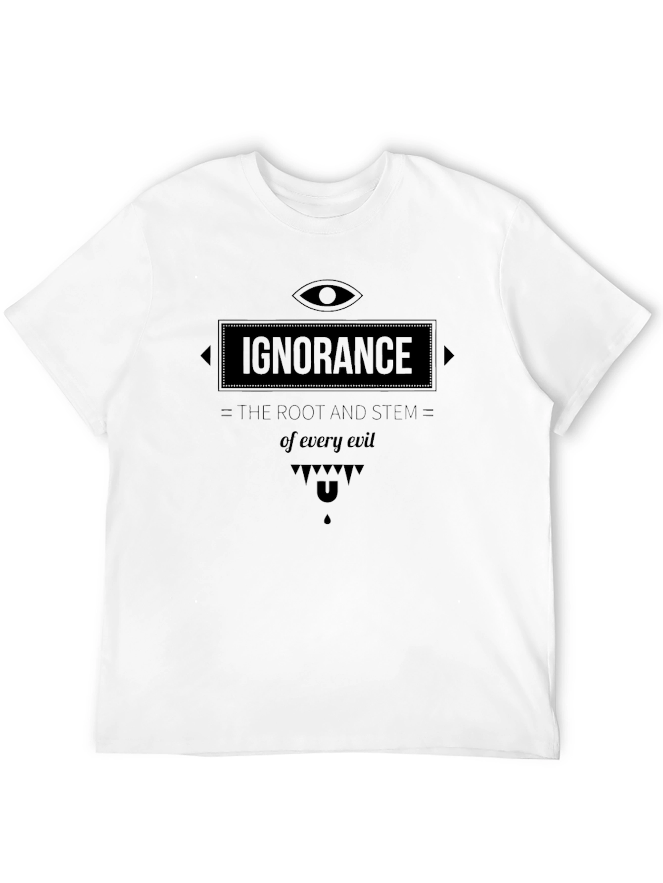 Black Ignorance is the Root of Evil Graphic T-Shirt view 12