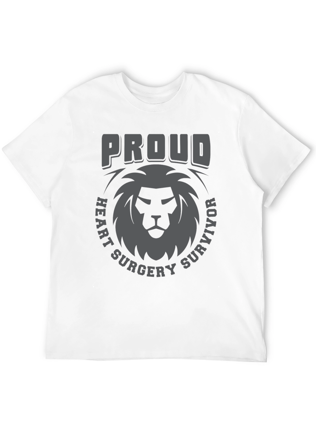 Proud Heart Surgery Survivor Lion Graphic Tee - 12